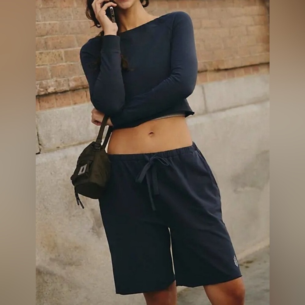 #168!NWT Free People Hot Shot Easy Set in Midnight Navy - Picture 4 of 5